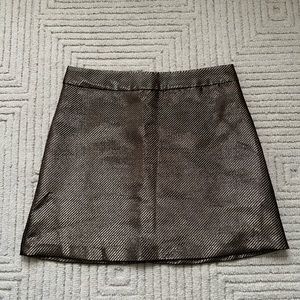 H&M Gold Mini Skirt